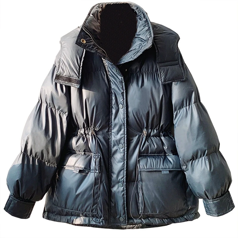 2022 Winter New Down Cotton Coat Loose Pocket Long Sleeve Warm Women Parkas Drawstring Waist Hooded Thicken Windproof Jacket Top
2022 Winter New Down Cotton Coat Loose Pocket Long Sleeve Warm Women Parkas Drawstring Waist Hooded Thicken Windproof Jacket Top