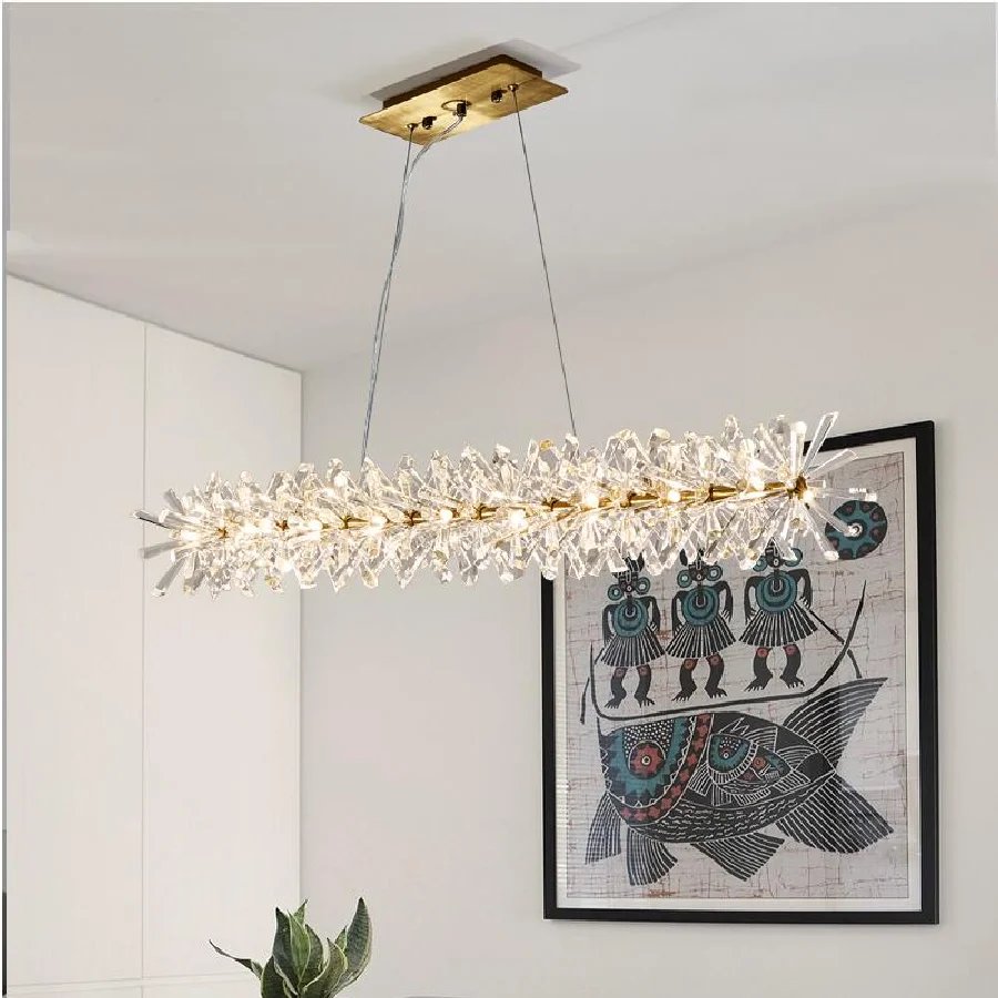 Modern crystal pendant lamp restaurant lamp Nordic designer long LED lamp
Modern crystal pendant lamp restaurant lamp Nordic designer long LED lamp