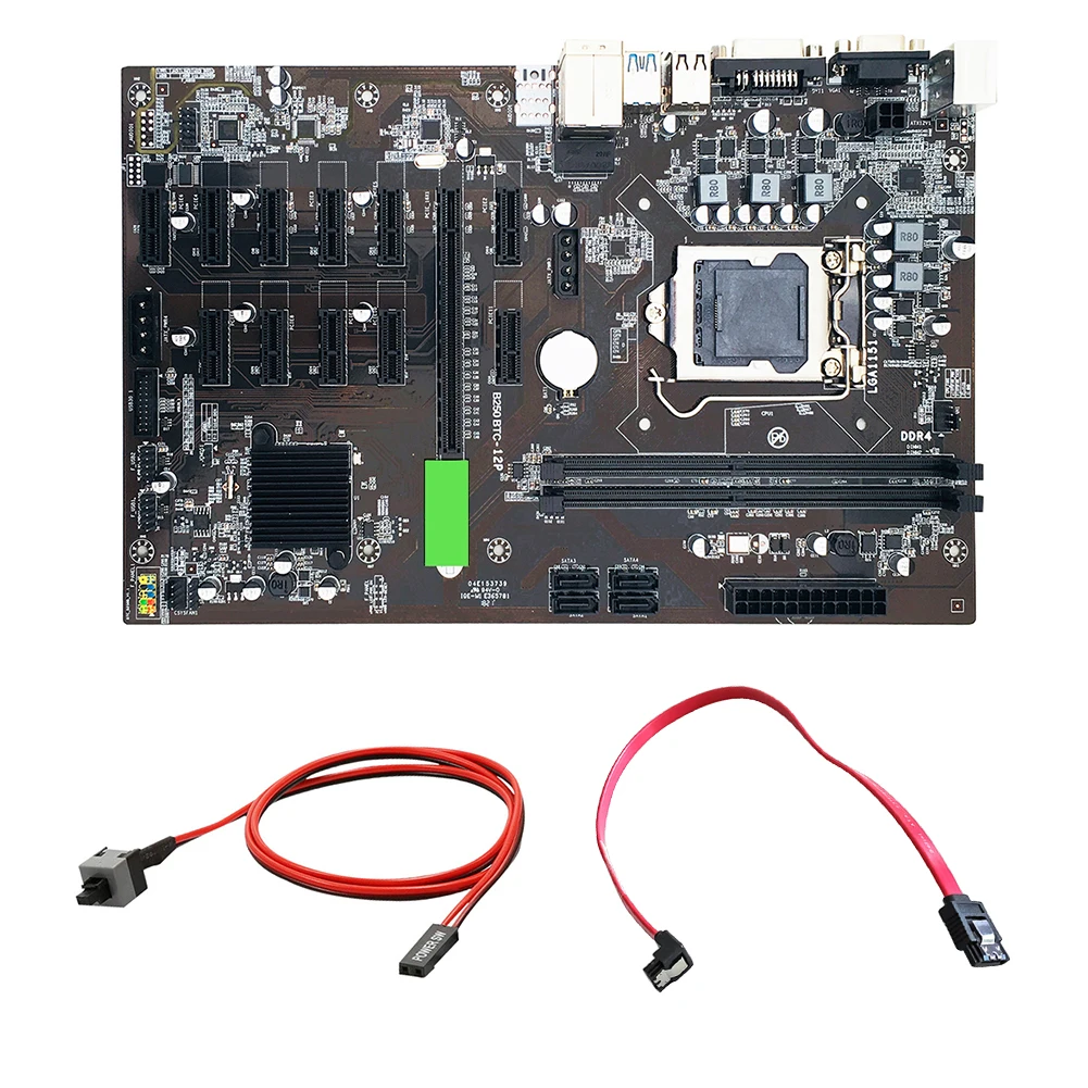 Материнская плата для майнинга B250 BTC с кабелем SATA + коммутационный кабель Lga 1151 DDR4 12X, слот для графической карты USB3.0 для майнинга BTC
Материнская плата для майнинга B250 BTC с кабелем SATA + коммутационный кабель Lga 1151 DDR4 12X, слот для графической карты USB3.0 для майнинга BTC