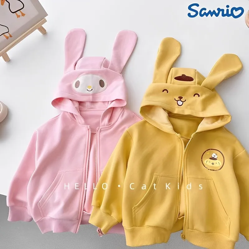 Женская демисезонная куртка Sanrio с длинным рукавом, на молнии, с мультяшным рисунком, Детская верхняя одежда, хлопковые осенние пальто с капюшоном
Женская демисезонная куртка Sanrio с длинным рукавом, на молнии, с мультяшным рисунком, Детская верхняя одежда, хлопковые осенние пальто с капюшоном