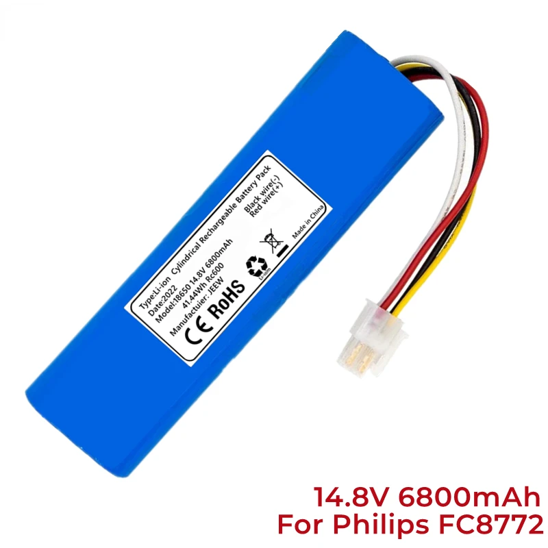 Upgraded 6800mAh battery for Philips Smartpro compact household cleaning robot FC8705, FC8710, FC8772, FC8776, FC8700
Upgraded 6800mAh battery for Philips Smartpro compact household cleaning robot FC8705, FC8710, FC8772, FC8776, FC8700