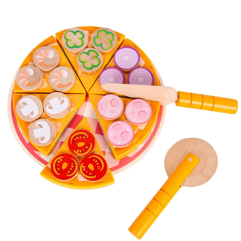Wooden Toys Food Cooking Simulation Pizza Cutting Toy Children Kitchen Pretend Play Toy Fruit Vegetable With Tableware
Wooden Toys Food Cooking Simulation Pizza Cutting Toy Children Kitchen Pretend Play Toy Fruit Vegetable With Tableware