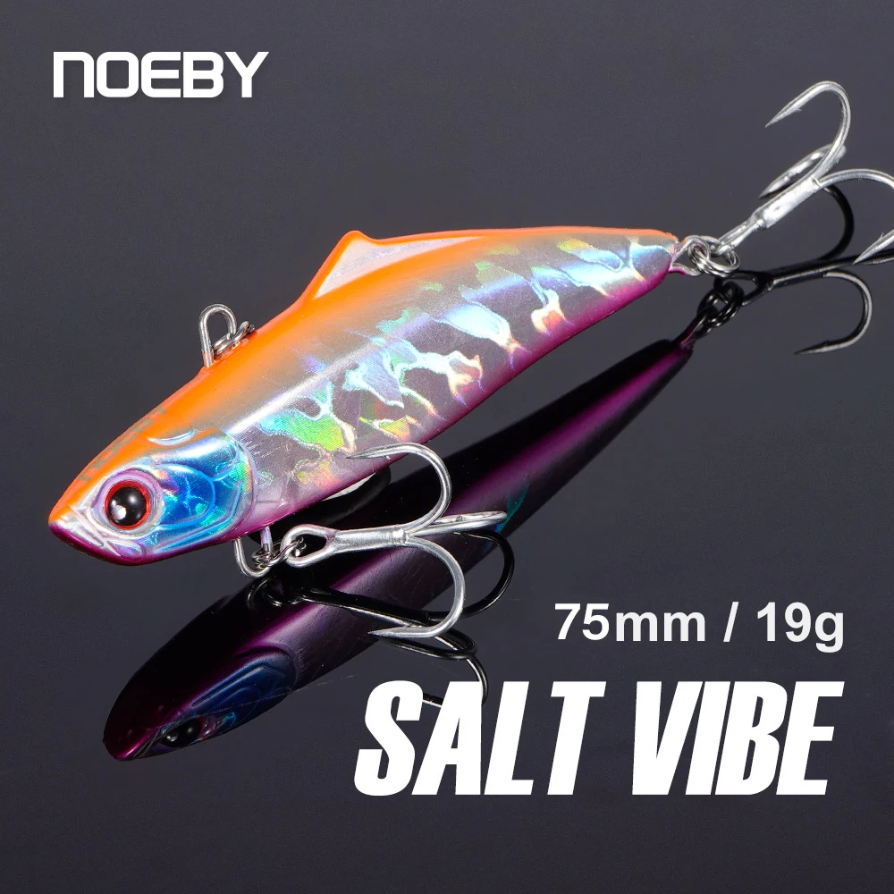 

Noeby Sinking Vibe Fishing Lure 75mm 19g Long Casting Lipless Crankbait Artificial Hard Baits for Bass Pike Fishing Tackle