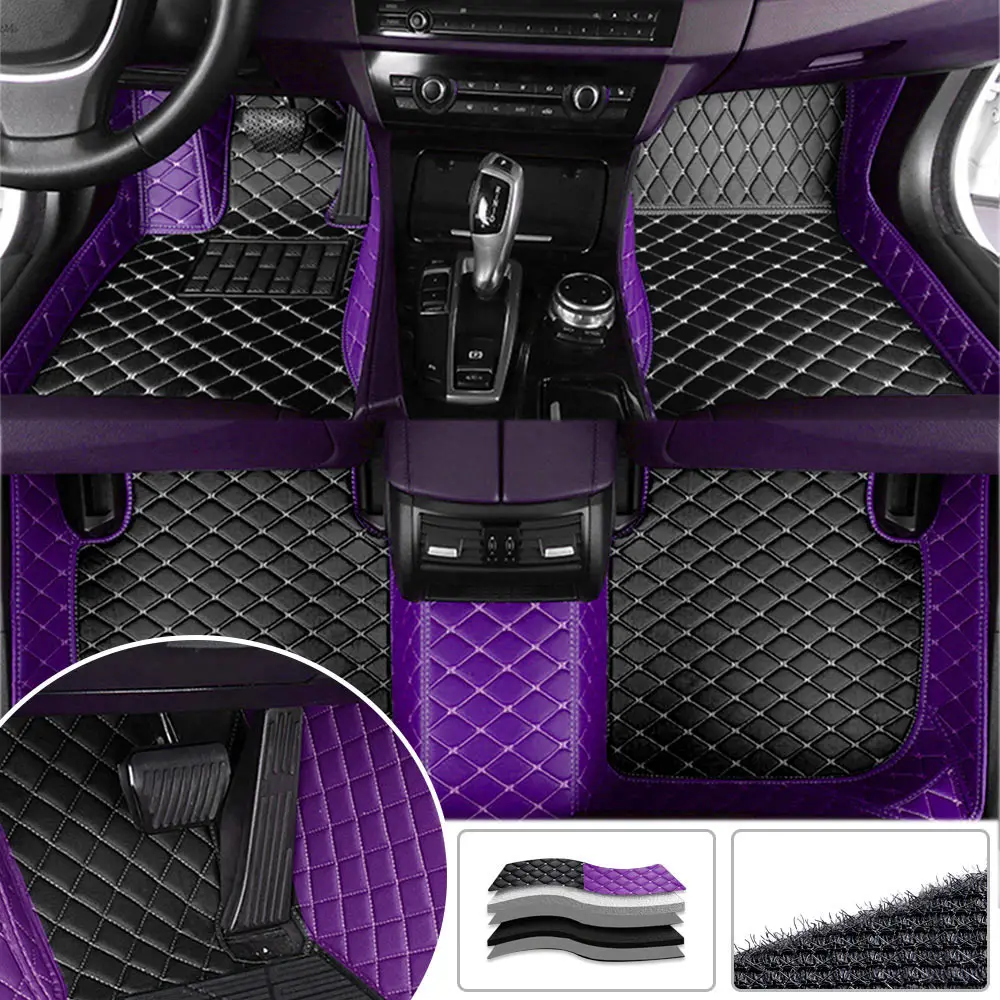 

Leather Car Floor Mats Full Set For TOYOTA RAV4 (2door) 2002-2005 RAV4 Ⅲ CA30 2006-2013 Styling Carpets Auto Foot Pads