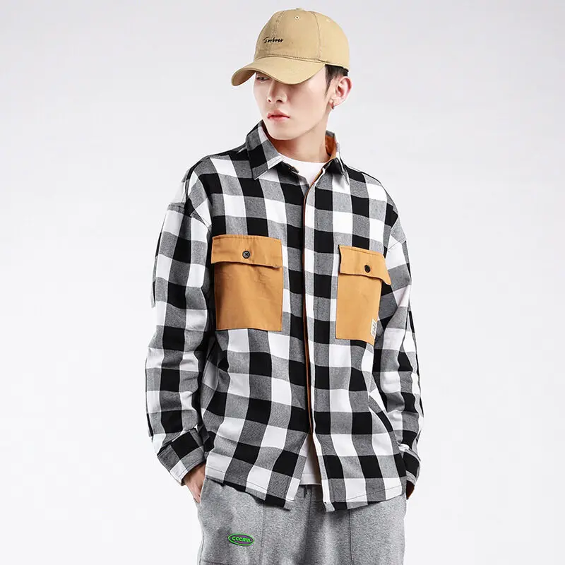 100% Cotton Men's Clothing Cargo Shirt 2021 New Long-sleeve Shirt Casual Japanese Plaid Korean Shirt Young
100% Cotton Men's Clothing Cargo Shirt 2021 New Long-sleeve Shirt Casual Japanese Plaid Korean Shirt Young