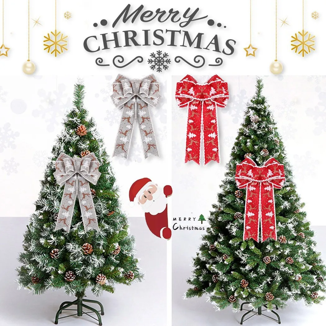 Christmas Bow Linen Bowknot Christmas Tree Ornaments Ribbon Bow New Year's Eve Xmas Holiday Party Home Decoration
Christmas Bow Linen Bowknot Christmas Tree Ornaments Ribbon Bow New Year's Eve Xmas Holiday Party Home Decoration