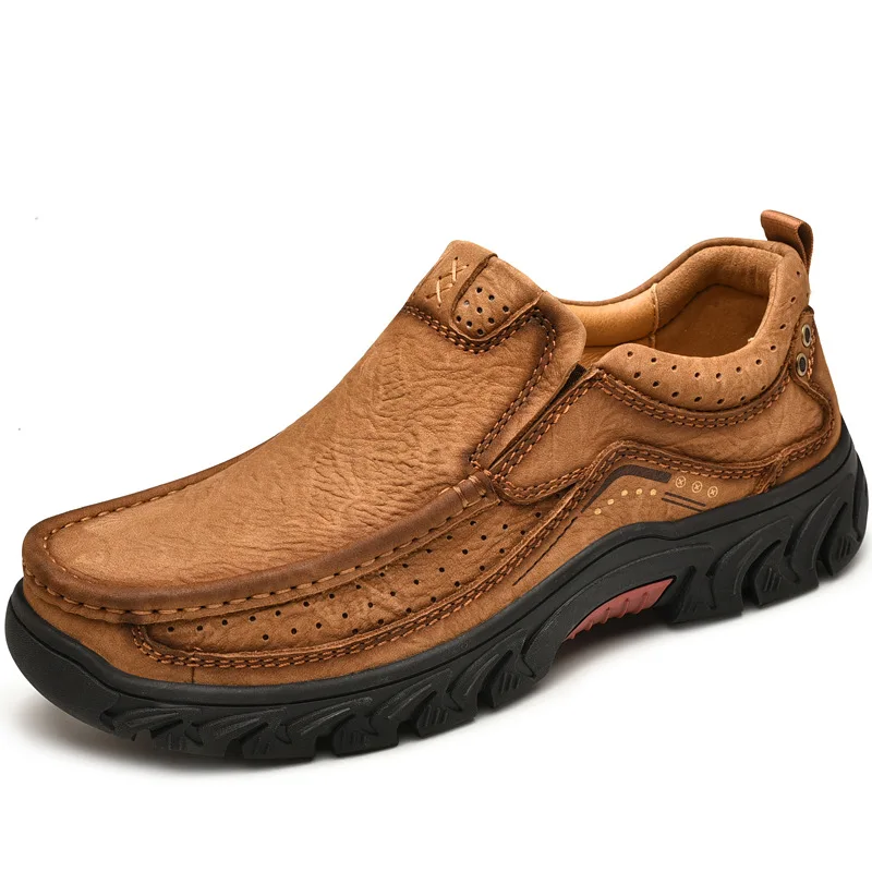 Spring Autumn Men's Shoes Outdoor Leisure Leather Men Waterproof Anti-skid Mountaineering Shoes Thick Bottom Work Shoes for Men
Spring Autumn Men's Shoes Outdoor Leisure Leather Men Waterproof Anti-skid Mountaineering Shoes Thick Bottom Work Shoes for Men
