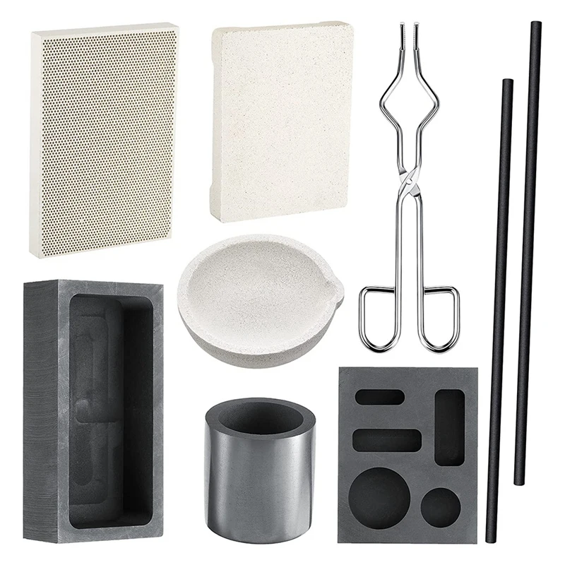 9 Pcs Graphite Torch Melting Casting Kit Graphite Crucible Set Ingot Torch Melting Kit, For Metal Gold Silver And Copper
9 Pcs Graphite Torch Melting Casting Kit Graphite Crucible Set Ingot Torch Melting Kit, For Metal Gold Silver And Copper