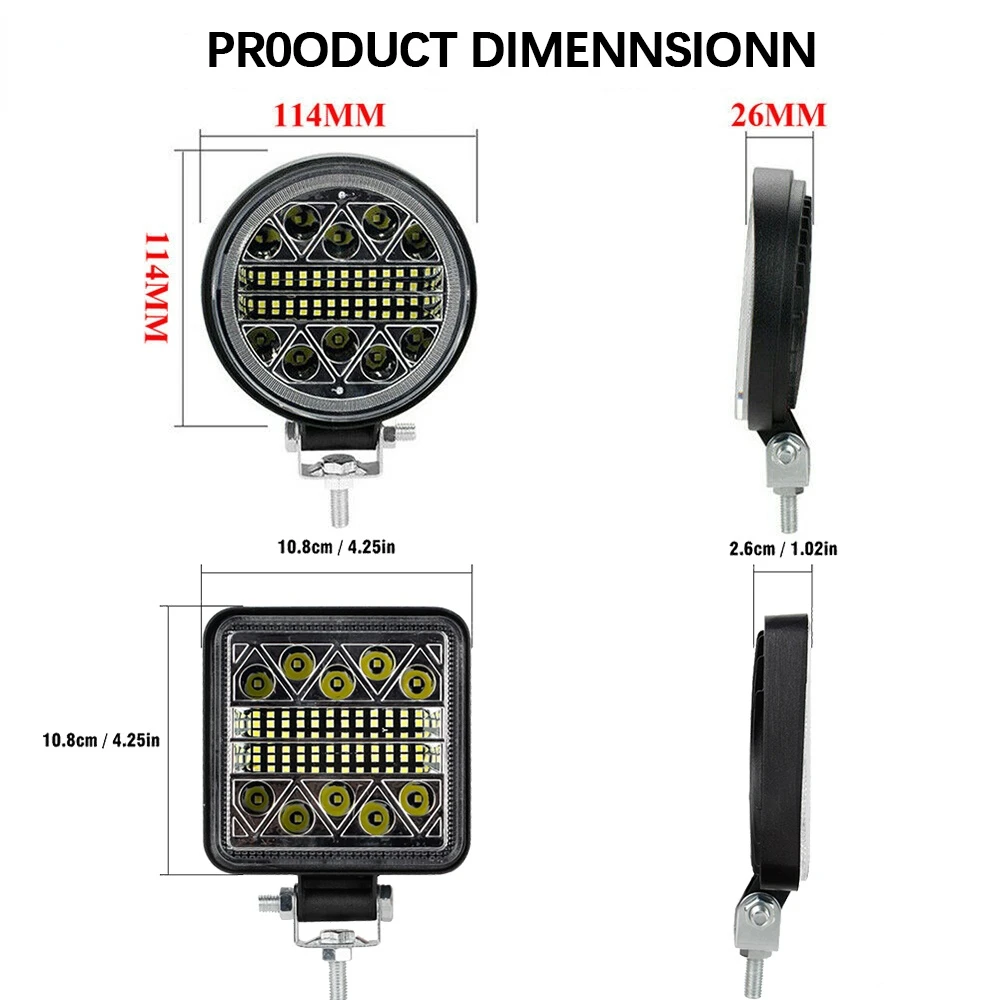 Inch Car 12/24V 102W LED Work Light Bar 4x4 Spotlight Floodlight IP67 Waterproof Auto Daytime Headlamps Vehicle Accessories
Inch Car 12/24V 102W LED Work Light Bar 4x4 Spotlight Floodlight IP67 Waterproof Auto Daytime Headlamps Vehicle Accessories