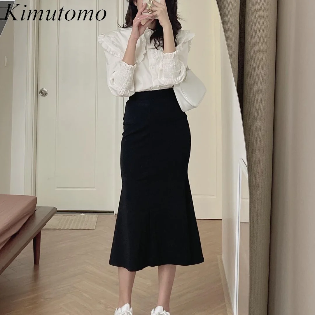 Шикарный костюм из двух предметов, женское кимутомо, новинка весны, милая рубашка с длинным рукавом и кукольным воротником с оборками, Сумка... 
Шикарный костюм из двух предметов, женское кимутомо, новинка весны, милая рубашка с длинным рукавом и кукольным воротником с оборками, Сумка...