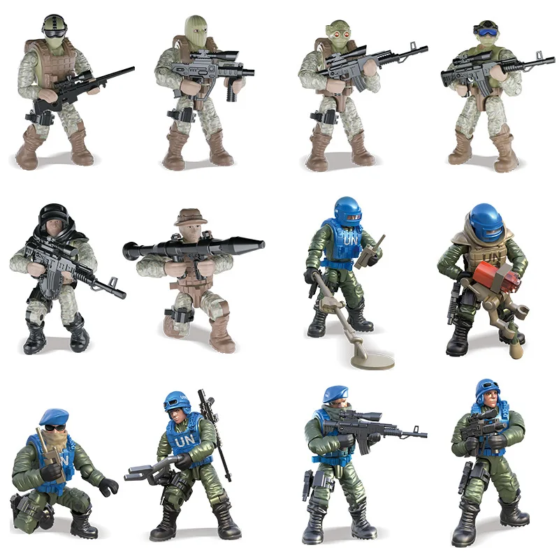 

1:35Scale Military United Nations Peacekeeping Action Figure Mega Block 1st Special Force Operational Detachment-Delta Brick Toy