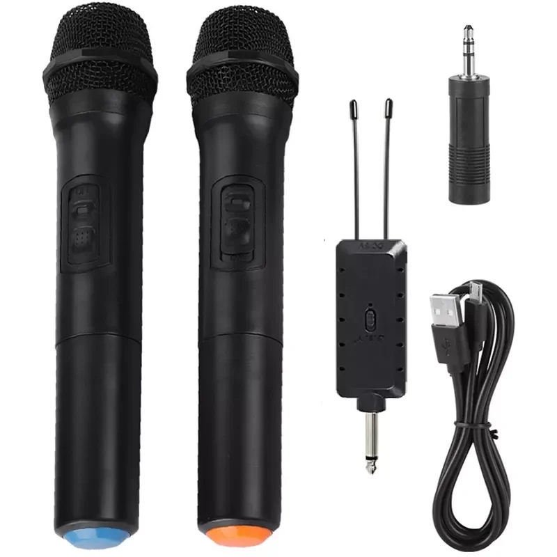 Universal VHF Wireless Handheld Microphone with Receiver for Karaoke/Business Meeting Portable Microphones
Universal VHF Wireless Handheld Microphone with Receiver for Karaoke/Business Meeting Portable Microphones