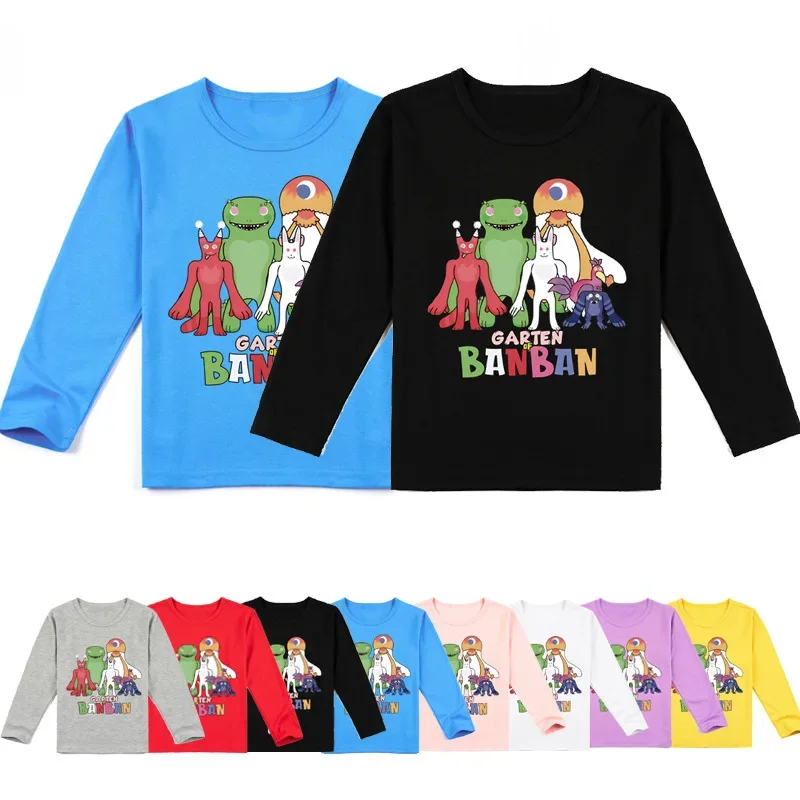 Мужская и женская одежда Garten of Banban, модная футболка с длинным рукавом и принтом периферии
Мужская и женская одежда Garten of Banban, модная футболка с длинным рукавом и принтом периферии
