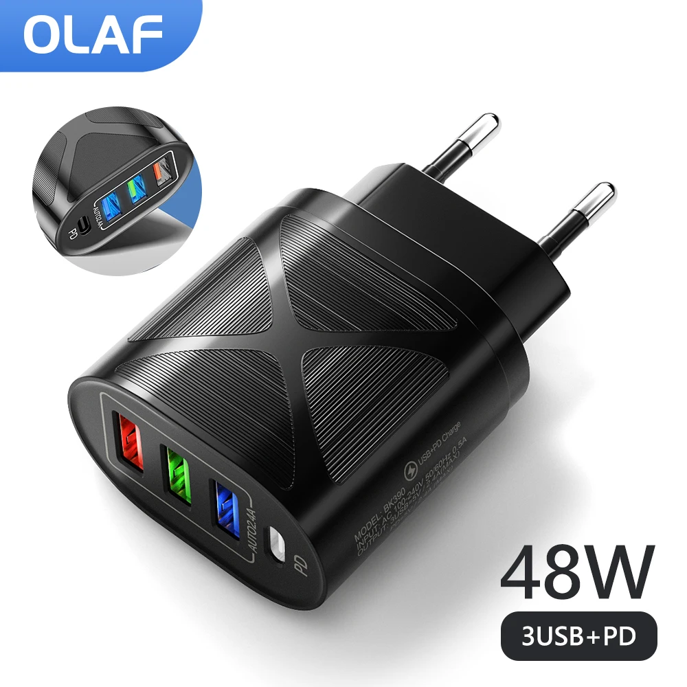 Elough 48W PD usb charger Fast Charger 3.0 Type C For iPhone 13 12 11 Huawei Samsung S20 Xiaomi carregador de celular
Elough 48W PD usb charger Fast Charger 3.0 Type C For iPhone 13 12 11 Huawei Samsung S20 Xiaomi carregador de celular