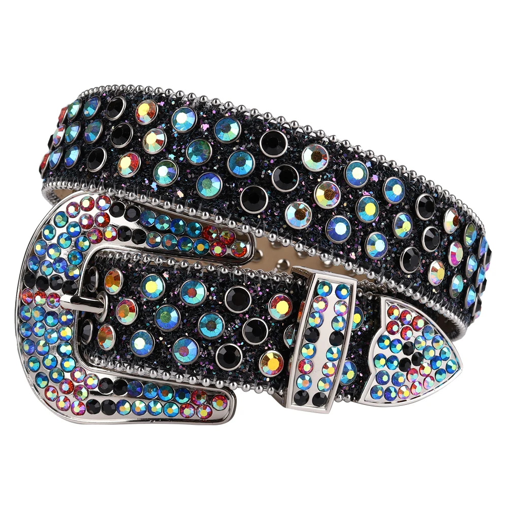 New Black Belt With Colorful Diamonds Western Cowboy Cowgirl Rhinestone Studded Belts Fashion Designer Belt For Jeans Ceintures
New Black Belt With Colorful Diamonds Western Cowboy Cowgirl Rhinestone Studded Belts Fashion Designer Belt For Jeans Ceintures