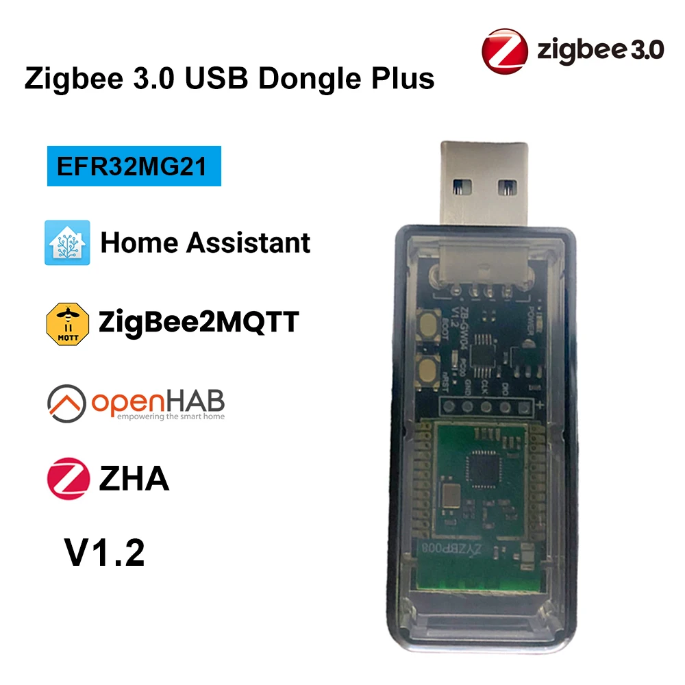 EFR32MG21 Zigbee 3.0 USB Dongle Plus Zigbee Gateway Универсальный шлюз с открытым исходным кодом работает с домашним помощником openHAB Zigbee2MQTT ZHA NCP
EFR32MG21 Zigbee 3.0 USB Dongle Plus Zigbee Gateway Универсальный шлюз с открытым исходным кодом работает с домашним помощником openHAB Zigbee2MQTT ZHA NCP