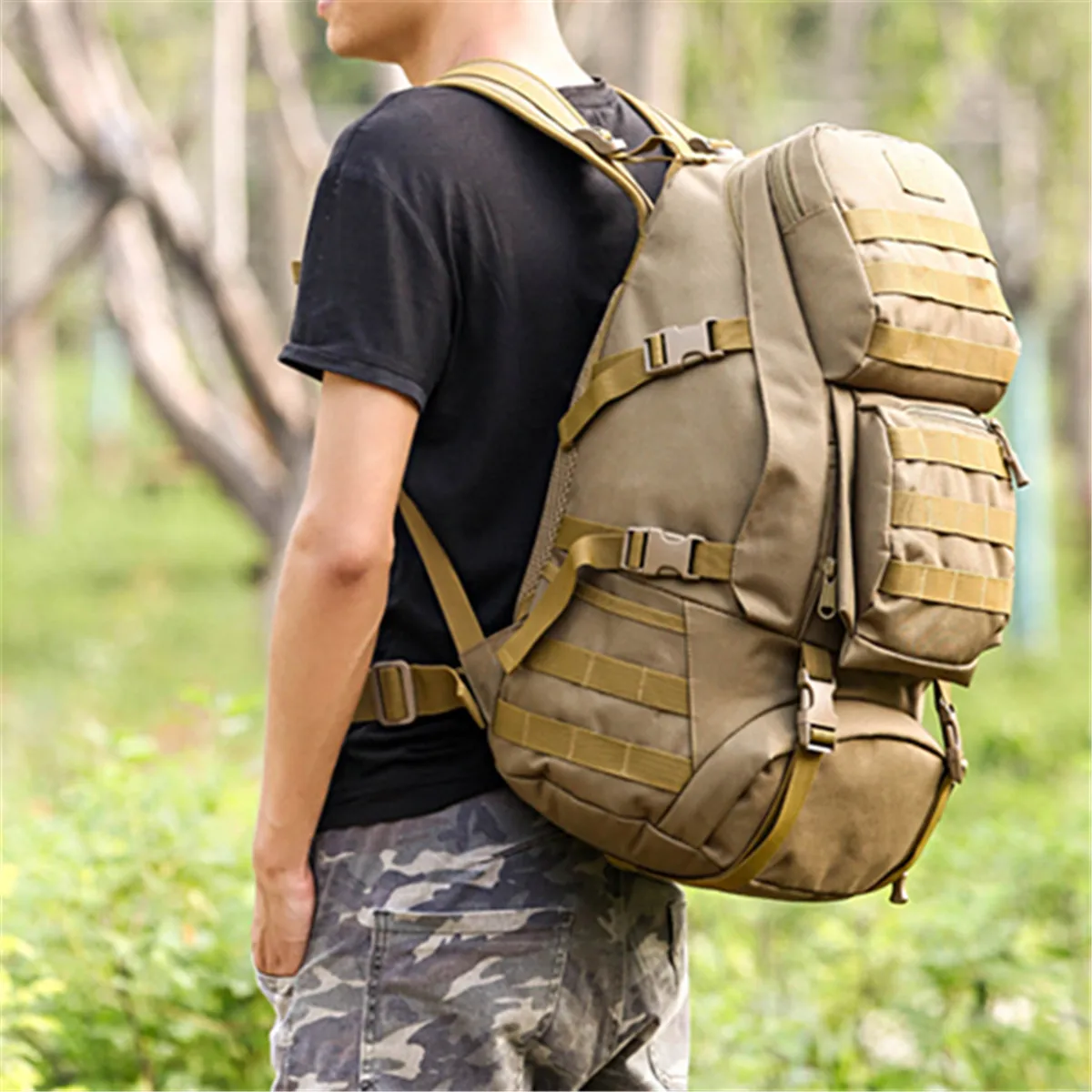 55L Large Capacity Backpack Outdoor Travel Waterproof Climbing Bag Tear-resistant Backpack For Men Hiking Camping Traveling
55L Large Capacity Backpack Outdoor Travel Waterproof Climbing Bag Tear-resistant Backpack For Men Hiking Camping Traveling