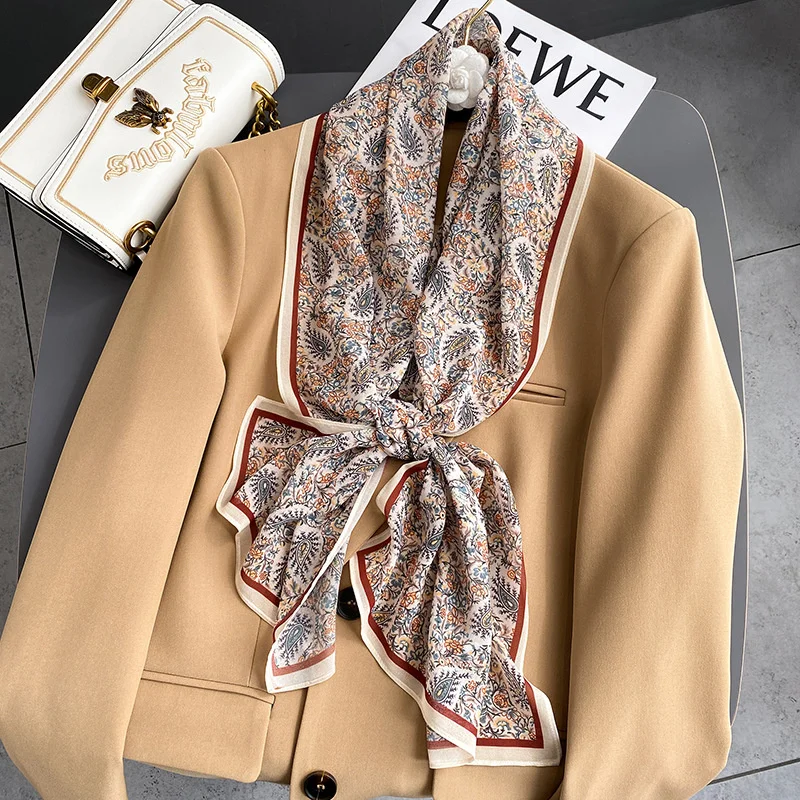 140*35cm Designer Silk Scarf Tie Skinny Foulard Bandana Long Lrage Shawl Wrap Lady muffler women female beach sunscreen pareo
140*35cm Designer Silk Scarf Tie Skinny Foulard Bandana Long Lrage Shawl Wrap Lady muffler women female beach sunscreen pareo