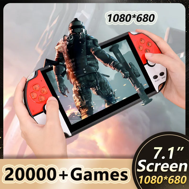 Портативная игровая консоль с ЖК-экраном 7,1 дюйма, 1080*680, двойной рокер, карманная Ретро консоль 20000 + для аркадных карт GBA/NES, битва для двух игр...
Портативная игровая консоль с ЖК-экраном 7,1 дюйма, 1080*680, двойной рокер, карманная Ретро консоль 20000 + для аркадных карт GBA/NES, битва для двух игр...