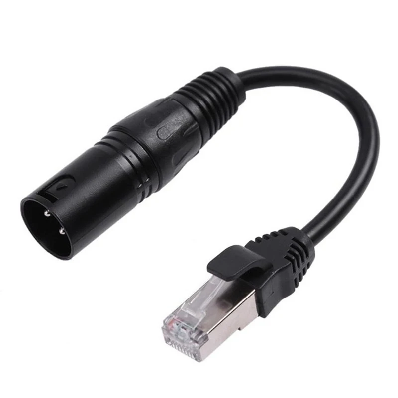 Кабель для подключения аудио 3-контактный DMX XLR к RJ45 
Кабель для подключения аудио 3-контактный DMX XLR к RJ45