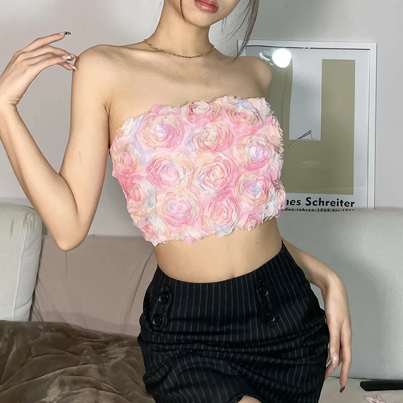 Women's Fashion One Word Collar Sexy Backless Short Slim Fit Hot Girl Vest Female 2022 Summer New Streetwear Pink Flowers Top
Women's Fashion One Word Collar Sexy Backless Short Slim Fit Hot Girl Vest Female 2022 Summer New Streetwear Pink Flowers Top