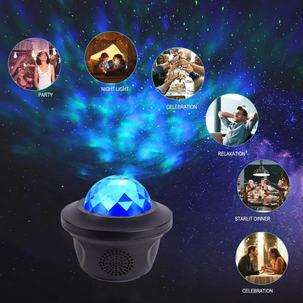 Night Lights LED Starry Light USB Remote Control Music Player Colorful Projector Light Starry Sky Lamp Party Decoration Light
Night Lights LED Starry Light USB Remote Control Music Player Colorful Projector Light Starry Sky Lamp Party Decoration Light