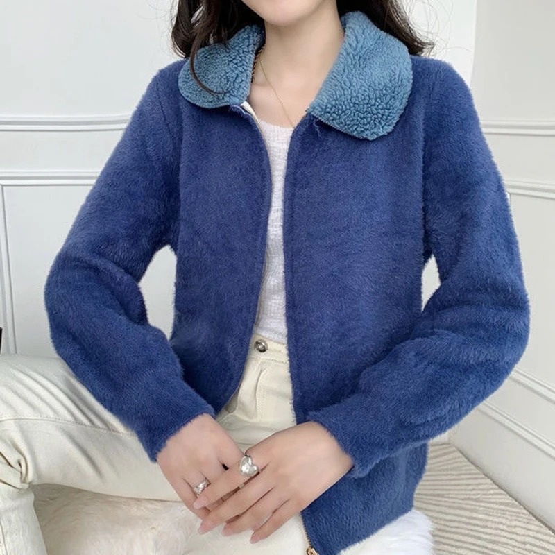 Женское короткое пальто, новинка весны 2021, норковый флисовый вязаный кардиган, пальто, женские куртки, пальто, шуба, женское хлопковое пальто 
Женское короткое пальто, новинка весны 2021, норковый флисовый вязаный кардиган, пальто, женские куртки, пальто, шуба, женское хлопковое пальто