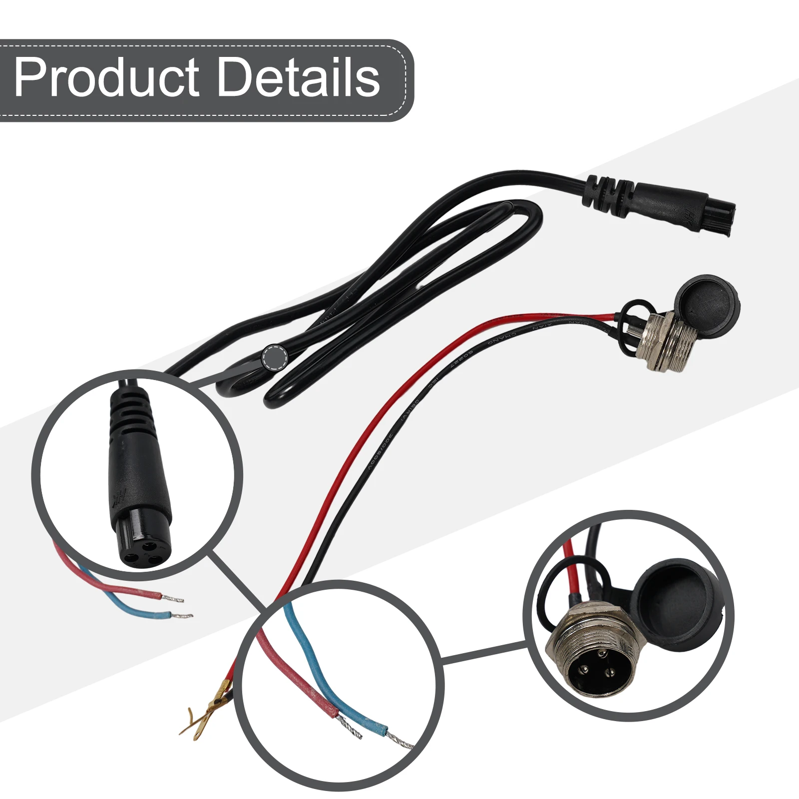 Charger Connector+Charging Cable Battery Charger Port 3 Pin Inline Connector Jack Socket Electric Scooter Supply
Charger Connector+Charging Cable Battery Charger Port 3 Pin Inline Connector Jack Socket Electric Scooter Supply