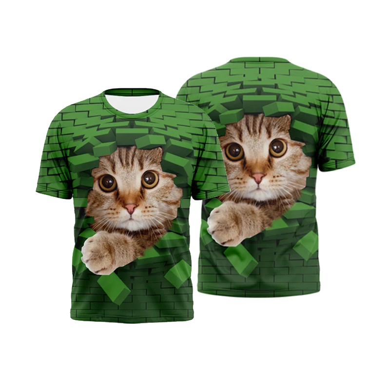 3D printed men's and women's T-shirt characters and cat Harajuku three-dimensional round neck short-sleeved summer top
3D printed men's and women's T-shirt characters and cat Harajuku three-dimensional round neck short-sleeved summer top