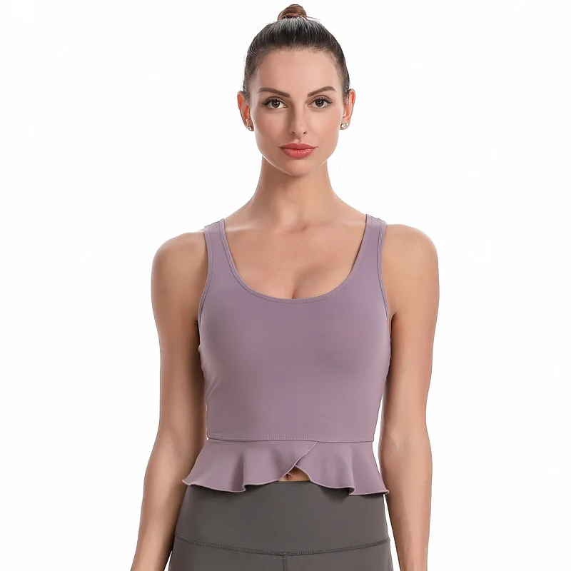 Spring/Summer New Yoga Vest Women's Tight Sleeveless Shirt Lotus Leaf Fitness Yoga Shirt
Spring/Summer New Yoga Vest Women's Tight Sleeveless Shirt Lotus Leaf Fitness Yoga Shirt