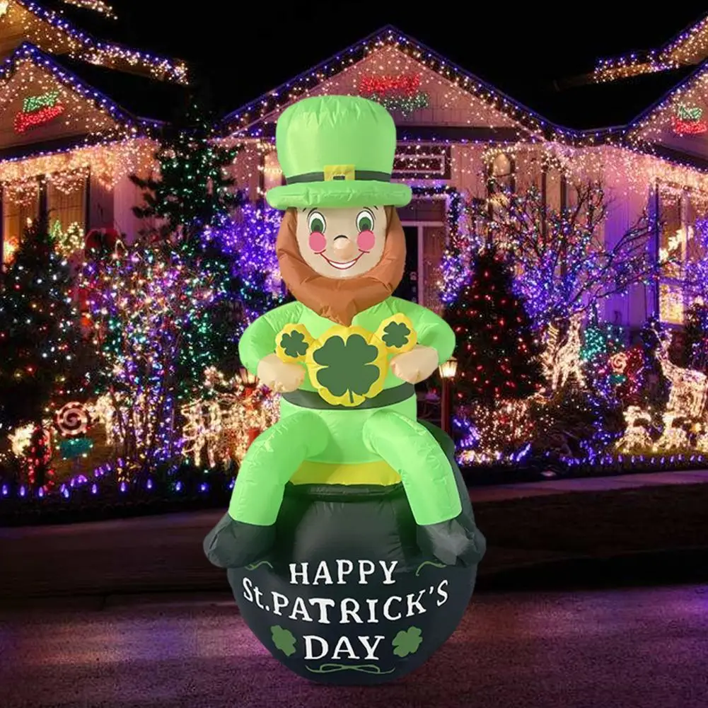 With Fix Nails Excellent Anti Corrosion Inflatable Irish Party Toy Vibrant Color Inflatable Leprechaun Lovely for Lawn
With Fix Nails Excellent Anti Corrosion Inflatable Irish Party Toy Vibrant Color Inflatable Leprechaun Lovely for Lawn