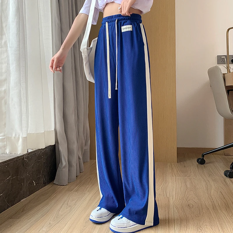 Casual Women Y2k Wide Leg Pants High Waist Trousers Femme Baggy Straight Loose Sweatpants Blue White Korean Fashion Streetwear
Casual Women Y2k Wide Leg Pants High Waist Trousers Femme Baggy Straight Loose Sweatpants Blue White Korean Fashion Streetwear