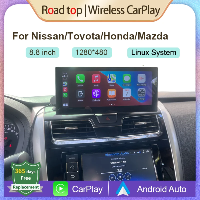 Универсальный беспроводной Автомобильный дисплей 8 дюйма для Nissan Honda Toyota с Android