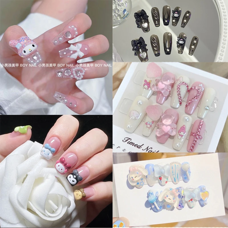 Kawaii Sanrio Hello Kitty Melody Kulomi New Anime Doll Handmade 3D Nail Sticker Girls' Heart Wearable Nail Sticker Decoration
Kawaii Sanrio Hello Kitty Melody Kulomi New Anime Doll Handmade 3D Nail Sticker Girls' Heart Wearable Nail Sticker Decoration
