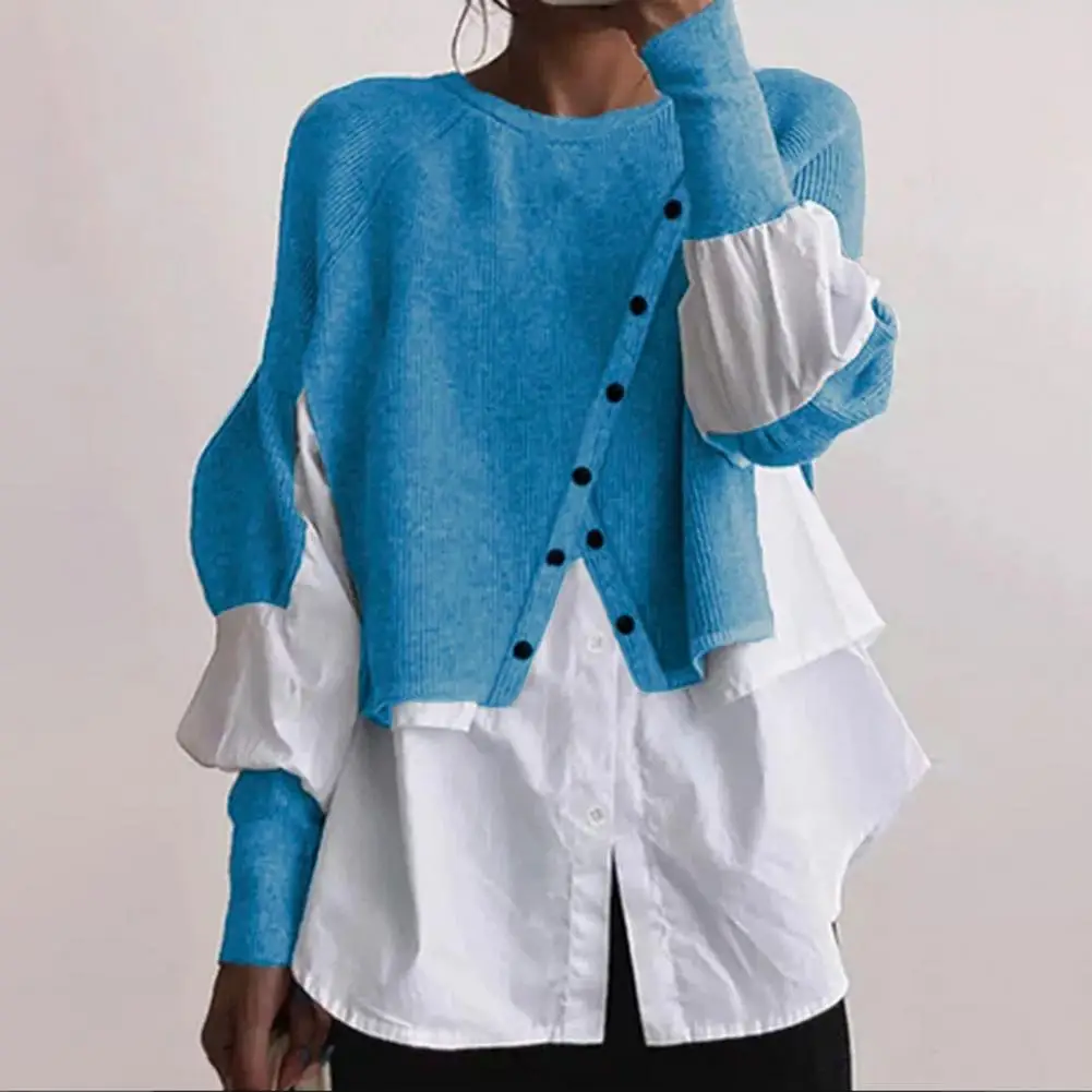Stylish Shirt Sweater Round Neck Spring Shirt Sweater Button Decoration Knitted Shirt Sweater Warm
Stylish Shirt Sweater Round Neck Spring Shirt Sweater Button Decoration Knitted Shirt Sweater Warm