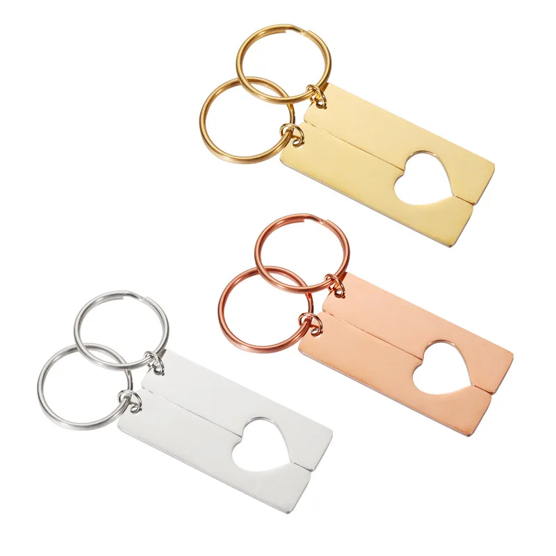 100% Stainless Steel Puzzle Keychain Love Set Tag Keychain Stamping Bar Metal Jigsaw Couple Keychain
100% Stainless Steel Puzzle Keychain Love Set Tag Keychain Stamping Bar Metal Jigsaw Couple Keychain