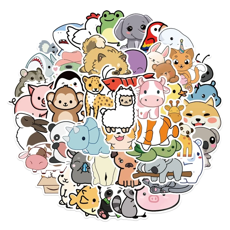 50 Pieces Cute Cartoon Animal Stickers Lovely Animal Pattern Durable Paper Made Warm Atmosphere Use Phone Case Laptop
50 Pieces Cute Cartoon Animal Stickers Lovely Animal Pattern Durable Paper Made Warm Atmosphere Use Phone Case Laptop