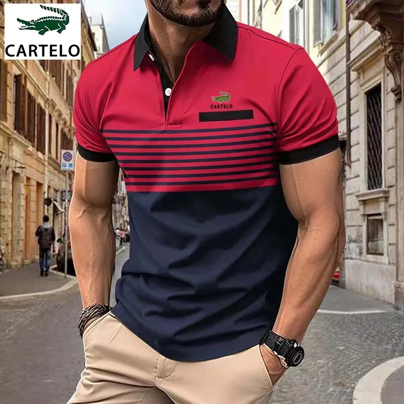 CARTELO Summer New Men's high quality Polo shirt with lapel Short sleeve casual print Business Fashion European size Polo shirt
CARTELO Summer New Men's high quality Polo shirt with lapel Short sleeve casual print Business Fashion European size Polo shirt