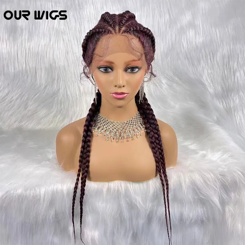 26 inches Braided Synthetic Lace Front Wigs With Baby Hair 4 Strands Dutch Braid Wigs For Women Braiding Lace Wigs Afro Wig
26 inches Braided Synthetic Lace Front Wigs With Baby Hair 4 Strands Dutch Braid Wigs For Women Braiding Lace Wigs Afro Wig
