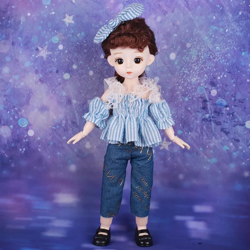 30 cm BJD Doll 13 Movable Joints 1/6 Cute 3D Real Eyes Dress Up Doll Exquisite Princess Suit Girl Toy Fashion Dress Up Gift
30 cm BJD Doll 13 Movable Joints 1/6 Cute 3D Real Eyes Dress Up Doll Exquisite Princess Suit Girl Toy Fashion Dress Up Gift