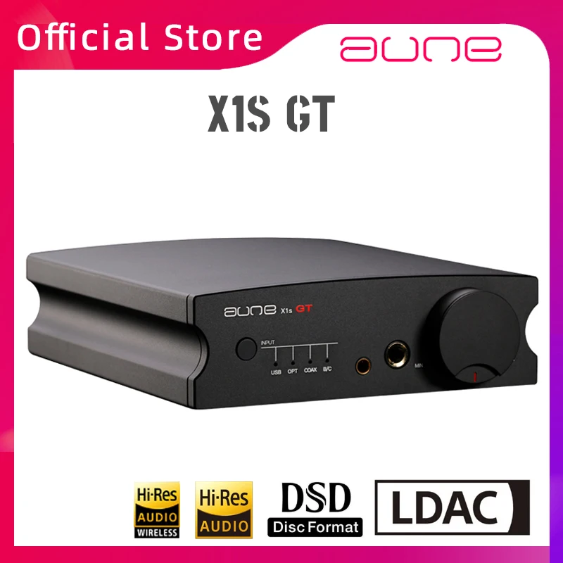 

AUNE X1S GT Digital Audio Decoder DSD Masterband Bluetooth 5.1 Lossless Amplifier BT DAC With Headphone Amp Supports 10MHz Clock