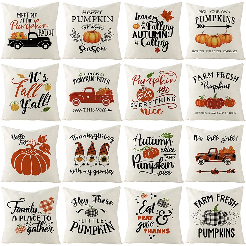Cushions Cover 45x45 Thanksgiving Linen Hug Pillow Waist Sockets Autumn New Pumpkin Printing
Cushions Cover 45x45 Thanksgiving Linen Hug Pillow Waist Sockets Autumn New Pumpkin Printing
