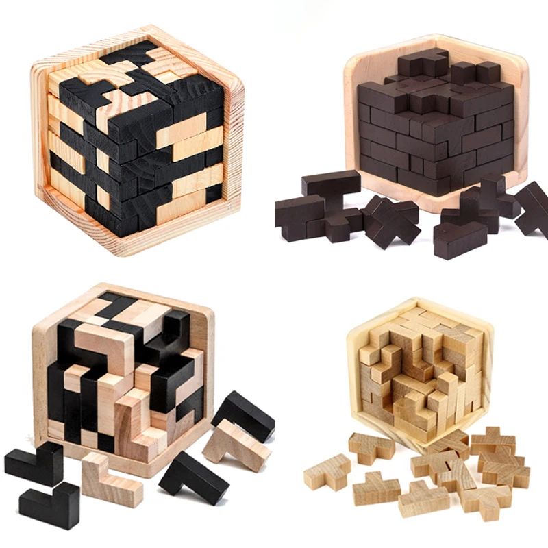 Деревянная 3D-головоломка-кубик, 4 вида
Деревянная 3D-головоломка-кубик, 4 вида