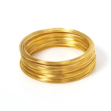 100 Loops Memory Steel Wire Loop Gold Color Metal Hoop Collar