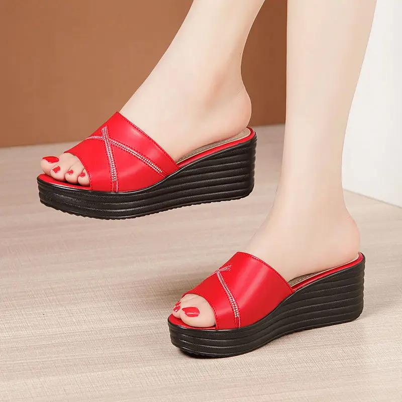 Small Plus Size 33-43 Med Heels Wedges Slippers Summer Platform Shoes 2023 Summer Genuine Leather Slides Office Beach Mom
Small Plus Size 33-43 Med Heels Wedges Slippers Summer Platform Shoes 2023 Summer Genuine Leather Slides Office Beach Mom