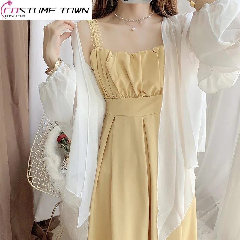 2023White Chiffon Shirt Long Sleeve Sunscreen Clothes Hanging Dress Dress Fashion Westernization Age Reducing Two Piece Dress
2023White Chiffon Shirt Long Sleeve Sunscreen Clothes Hanging Dress Dress Fashion Westernization Age Reducing Two Piece Dress