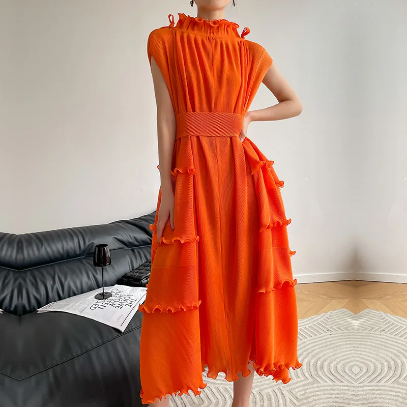 Pleated maxi skirt autumn new one word neck fungus edge waist dress spring and autumn new temperament is thin
Pleated maxi skirt autumn new one word neck fungus edge waist dress spring and autumn new temperament is thin