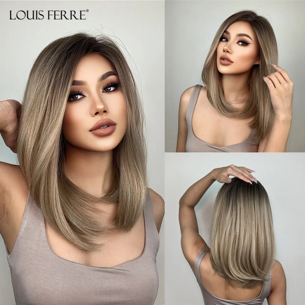 LOUIS FERRE 13*1 Lace Frontal Brown Synthetic Wigs Long Ombre Sandy Brown Straight Wig Natural Fluffy Daily Heat Resistant Fibre
LOUIS FERRE 13*1 Lace Frontal Brown Synthetic Wigs Long Ombre Sandy Brown Straight Wig Natural Fluffy Daily Heat Resistant Fibre