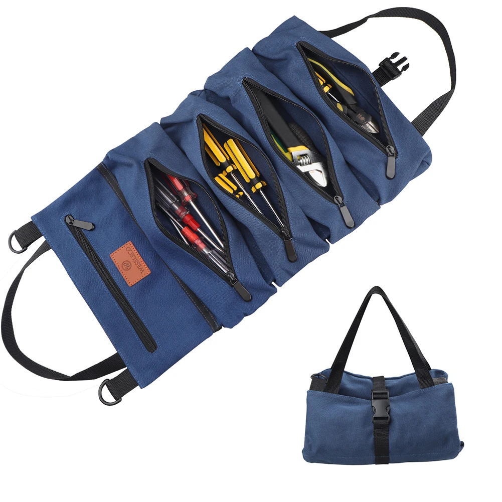 Multifunctional Roll Up Tool Bag Canvas Storage Bag 30*48*3cm/49*29cm Multiple Pockets Hanging Tool Bag
Multifunctional Roll Up Tool Bag Canvas Storage Bag 30*48*3cm/49*29cm Multiple Pockets Hanging Tool Bag