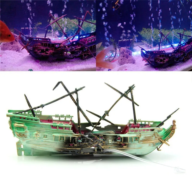 Aquarium Fish Tank Landscape Pirate Ship Wreck Ship Decor Resin Boat Ornament Aquarium Accessories Decoration For Fish Tank
Aquarium Fish Tank Landscape Pirate Ship Wreck Ship Decor Resin Boat Ornament Aquarium Accessories Decoration For Fish Tank